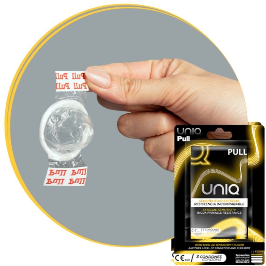 Uniq - Preservativi Senza Lattice con Strisce 3 Unità - immagine 2