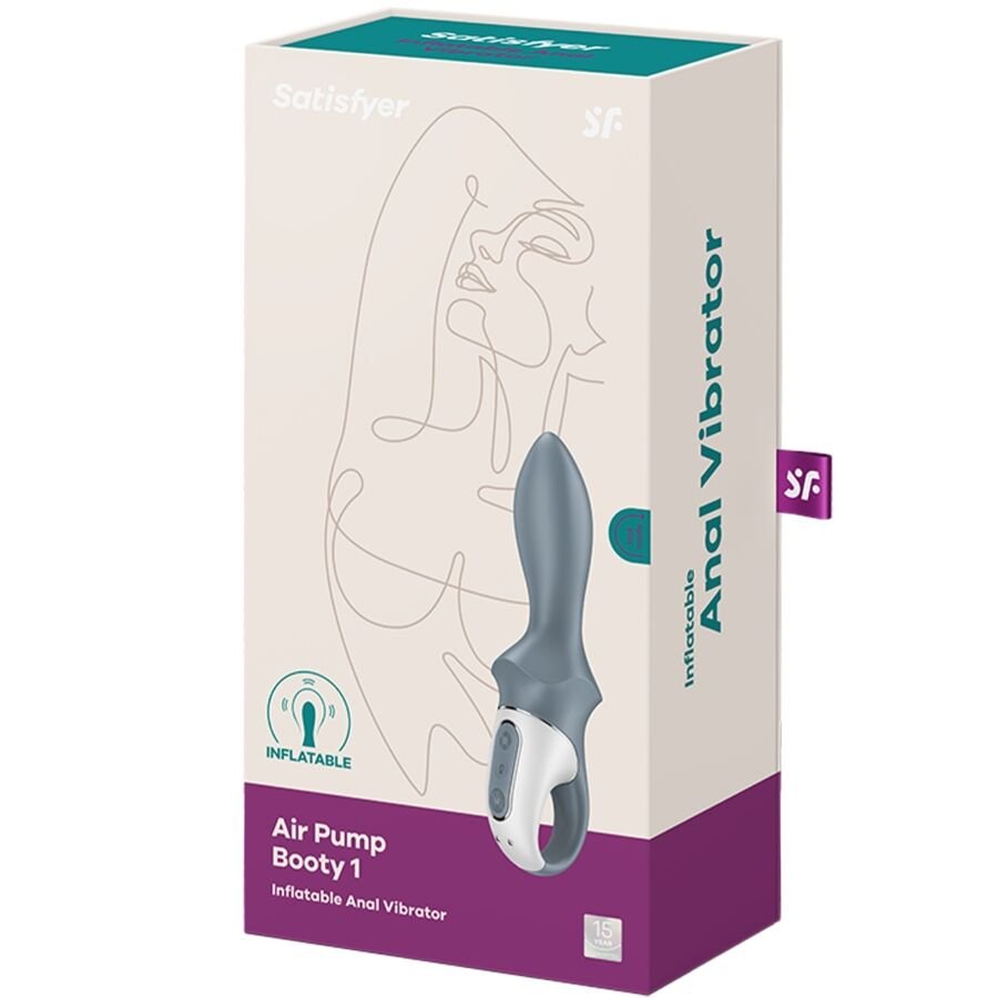 Satisfyer - Air Pump Booty 1 Vibratore Anale Gonfiabile Grigio - immagine 6