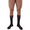 Macho - Calzini Sottili Taglia Unica Nero/Rosso