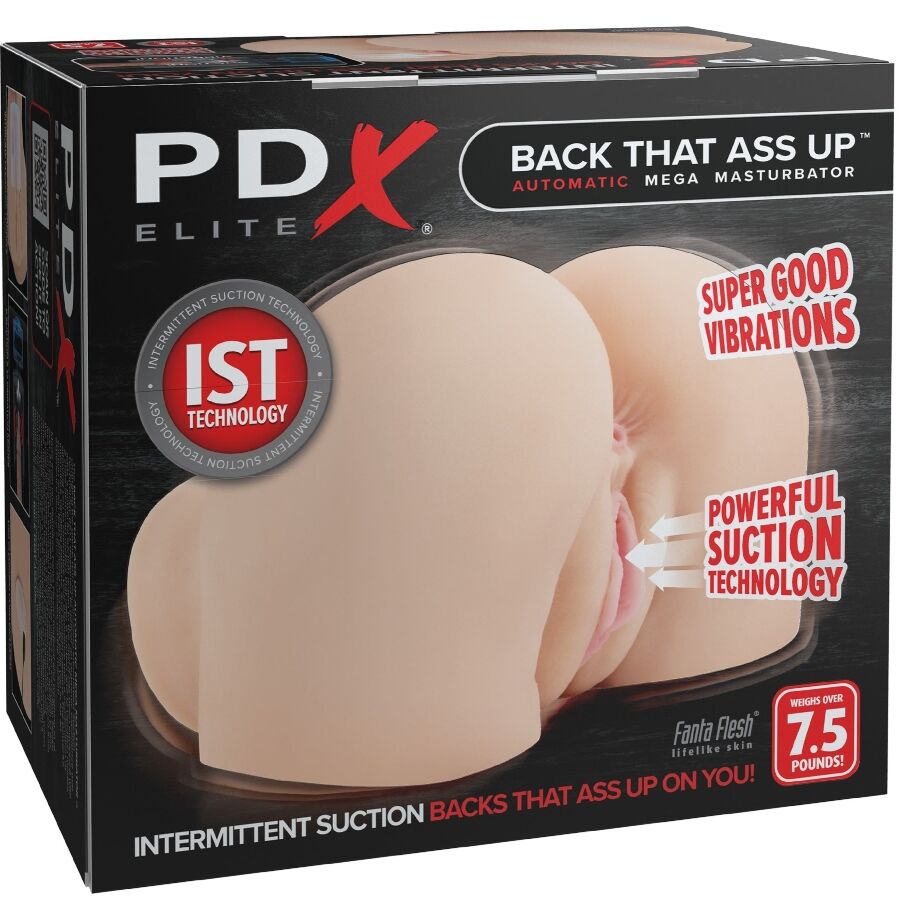 Pdx Elite - Back That Ass Up Masturbatore Realistico Vibrante per Vagina e Ano - immagine 6