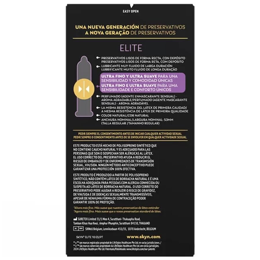 Skyn - Elite Ultra-Thin Condoms 10 Unità - immagine 2