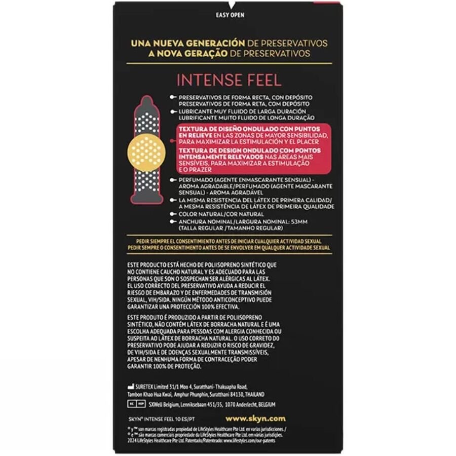 Skyn - Preservativo Textured Intense Feel con Design Ondulato 10 Unità - immagine 2