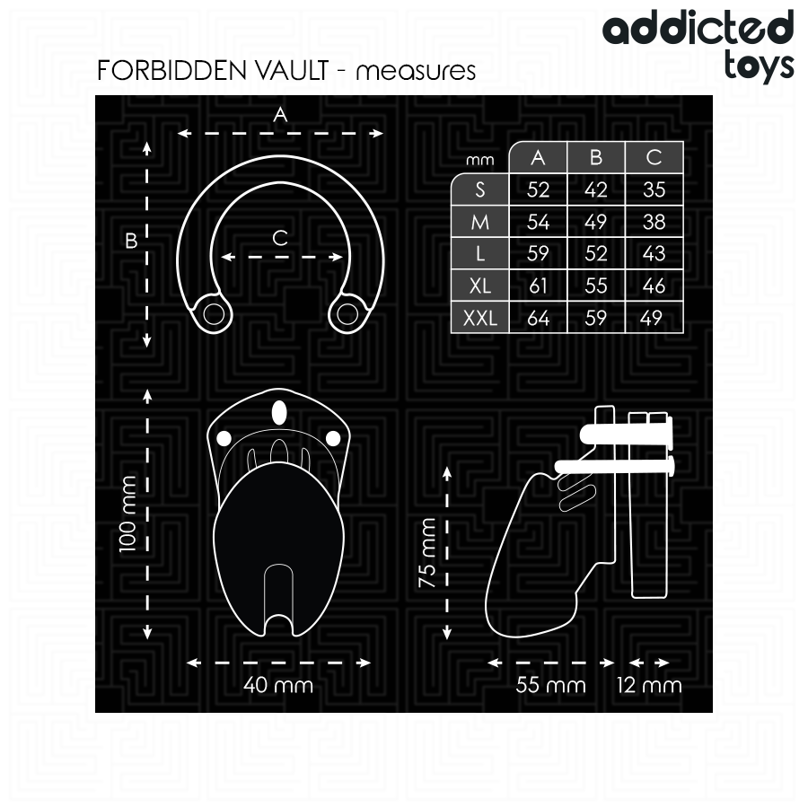 Addicted Toys Locked - Gabbia per Pene Forbidden Vault 10 Cm - immagine 5