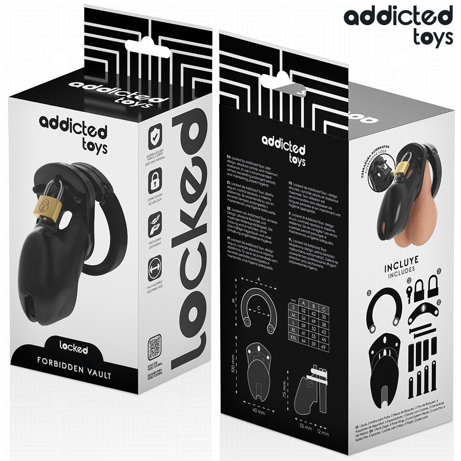 Addicted Toys Locked - Gabbia per Pene Forbidden Vault 10 Cm - immagine 6