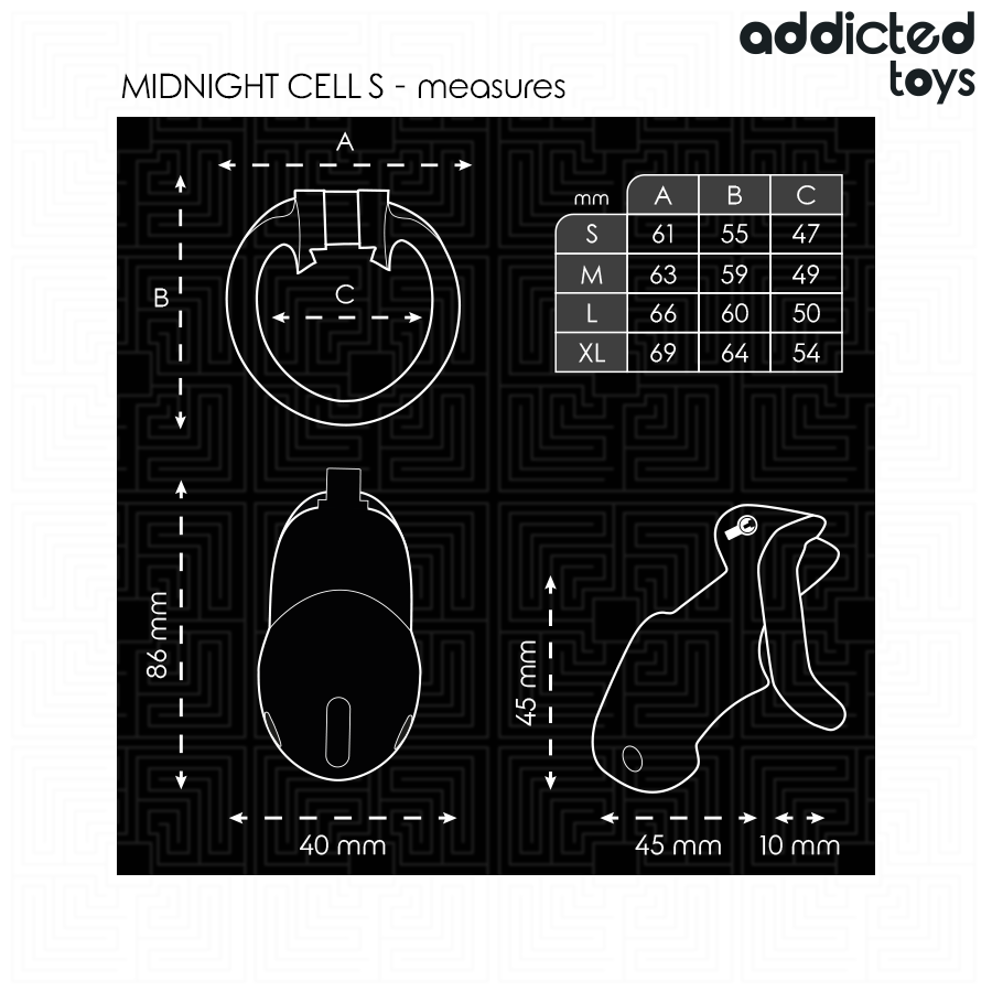 Addicted Toys Locked - Mindnight Cell Gabbia per Pene Taglia S - immagine 5