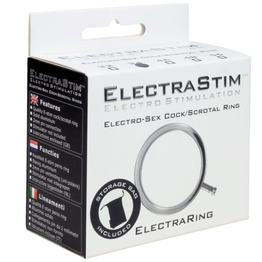 Electrastim - Anello per Pene in Metallo Electrarings 34 Mm - immagine 3