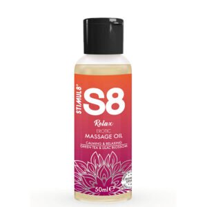 Stimul8 - S8 Relax Olio per Massaggio Erotico Tè Verde 50 Ml
