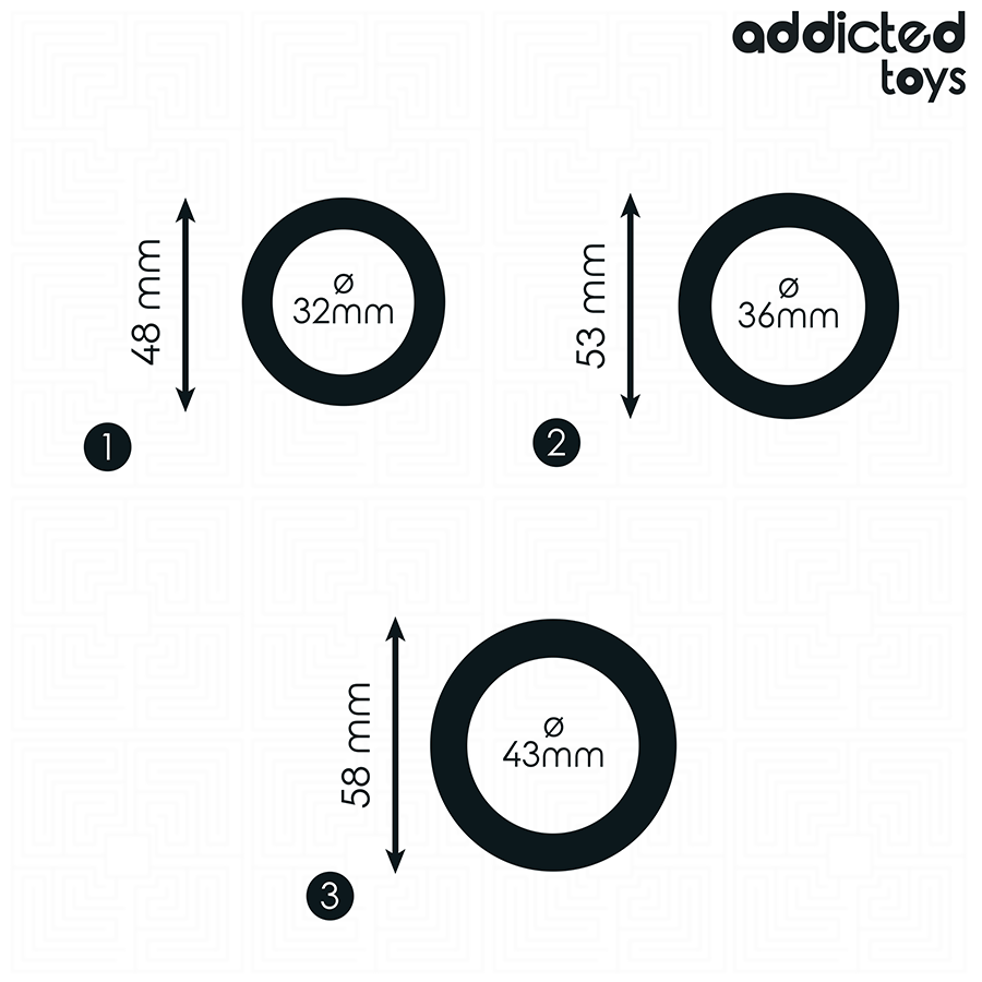 Addicted Toys - Set di Anelli in Silicone Modello 1 - immagine 5