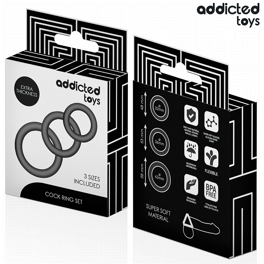 Addicted Toys - Set di Anelli in Silicone Modello 1 - immagine 6
