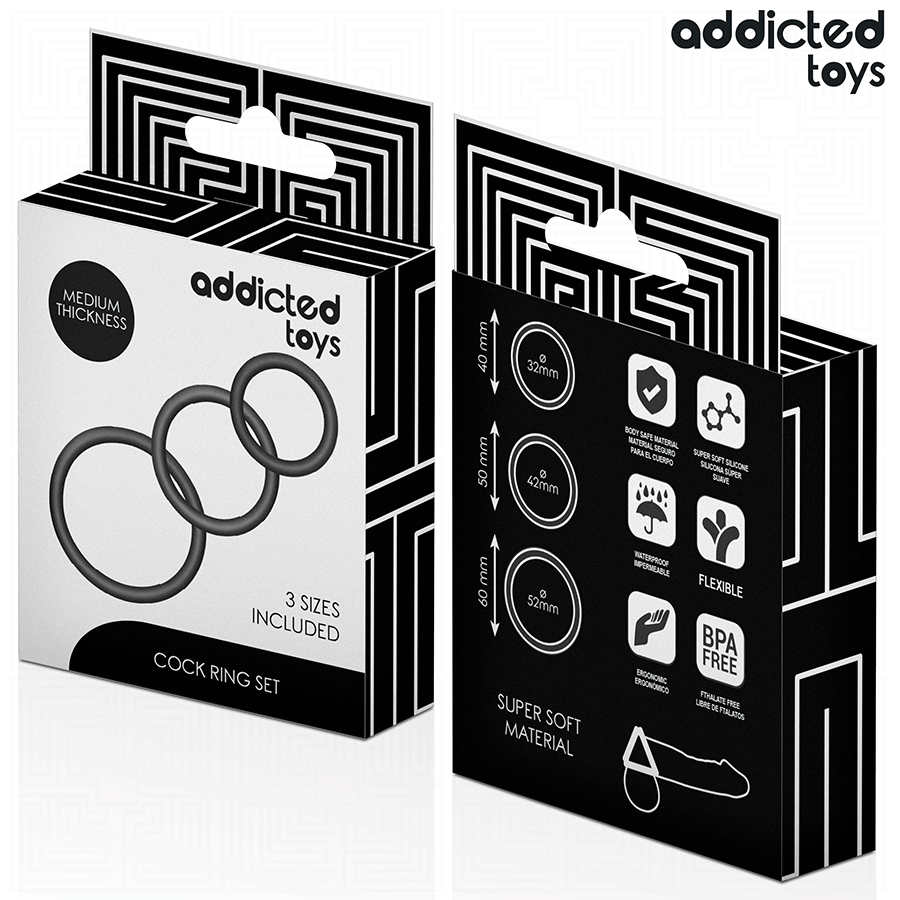 Addicted Toys - Set di Anelli in Silicone Modello 2 - immagine 6