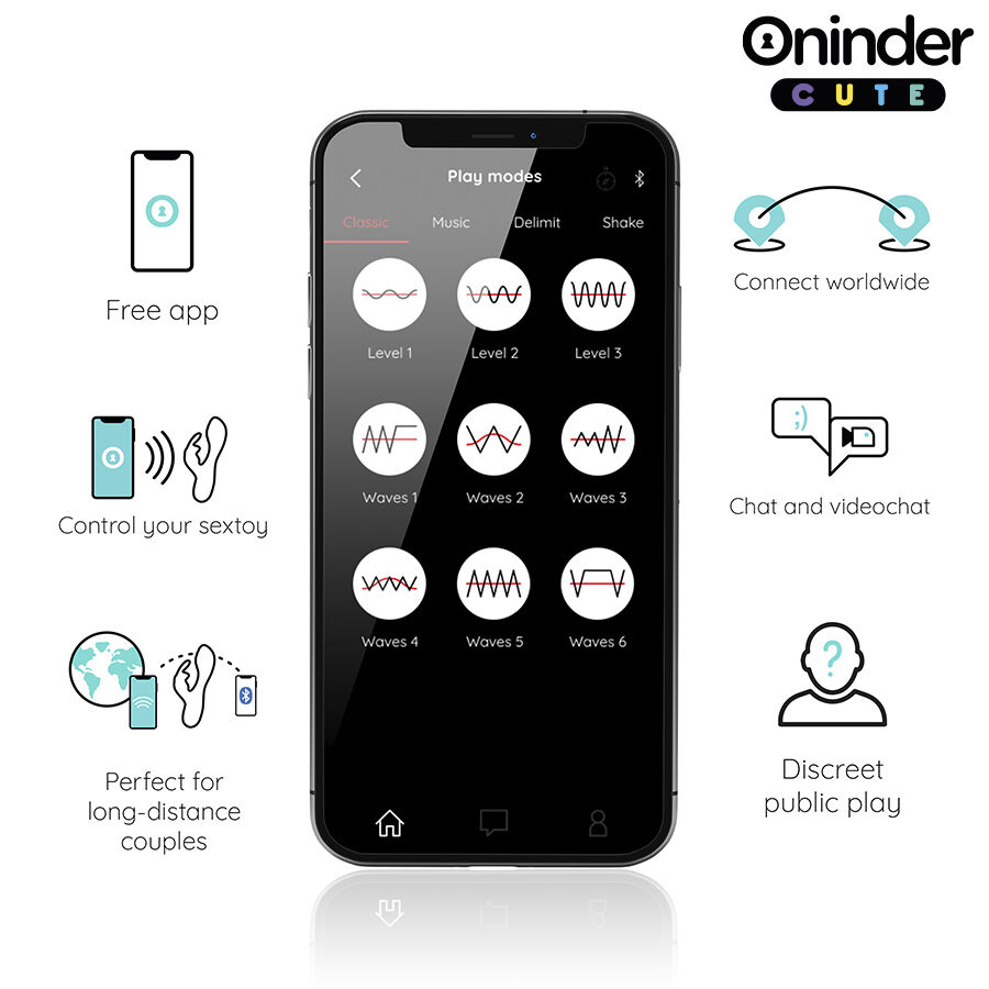 Oninder Cute - Vibratore Clitorideo Punto G Love Bunny - App Gratuita in Tutto il Mondo - immagine 4