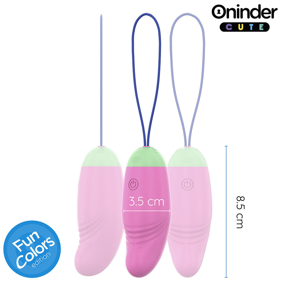 Oninder Cute - Uovo in Silicone Vibrante-Rotante A 360° per Amare il Piacere - App Globale Gratuita - immagine 4