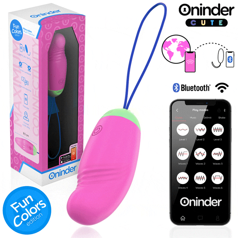 Oninder Cute - Uovo in Silicone Vibrante-Rotante A 360° per Amare il Piacere - App Globale Gratuita - immagine 2