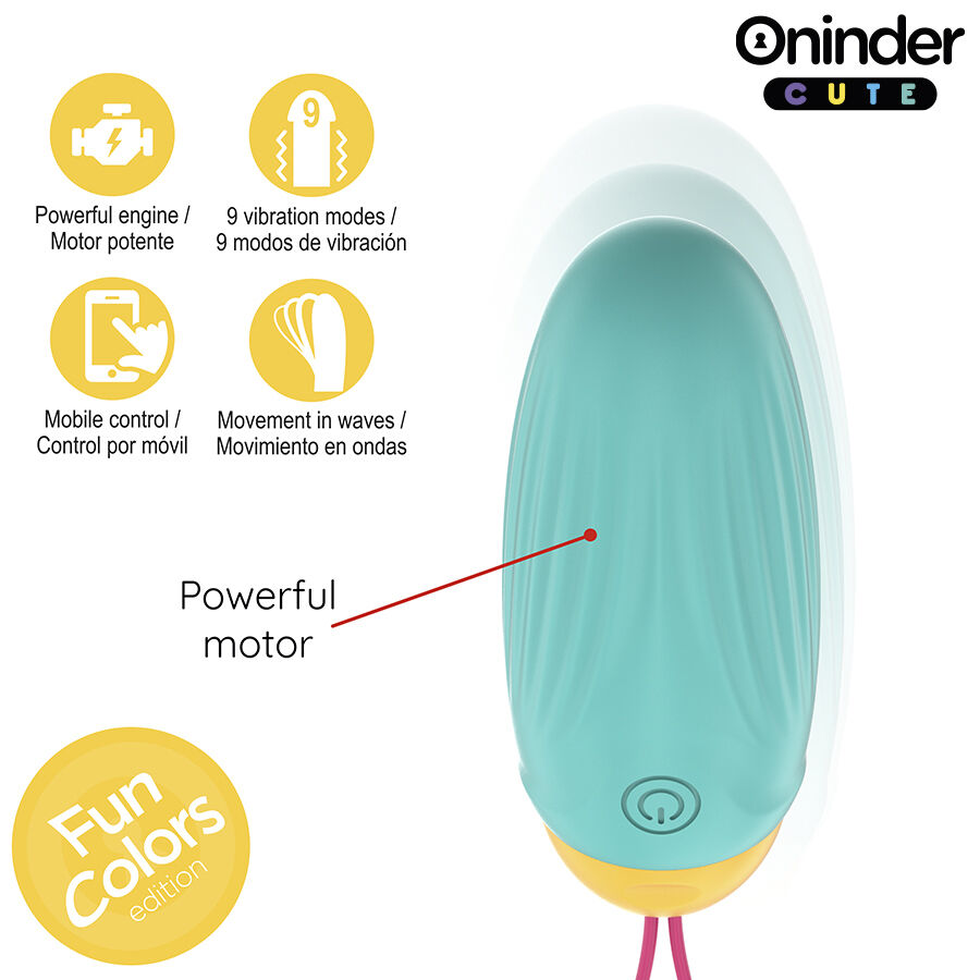 Oninder Cute - Uovo Vibrante Love Pleasure - Gemme Rotanti in Silicone - App Globale Gratuita - immagine 6