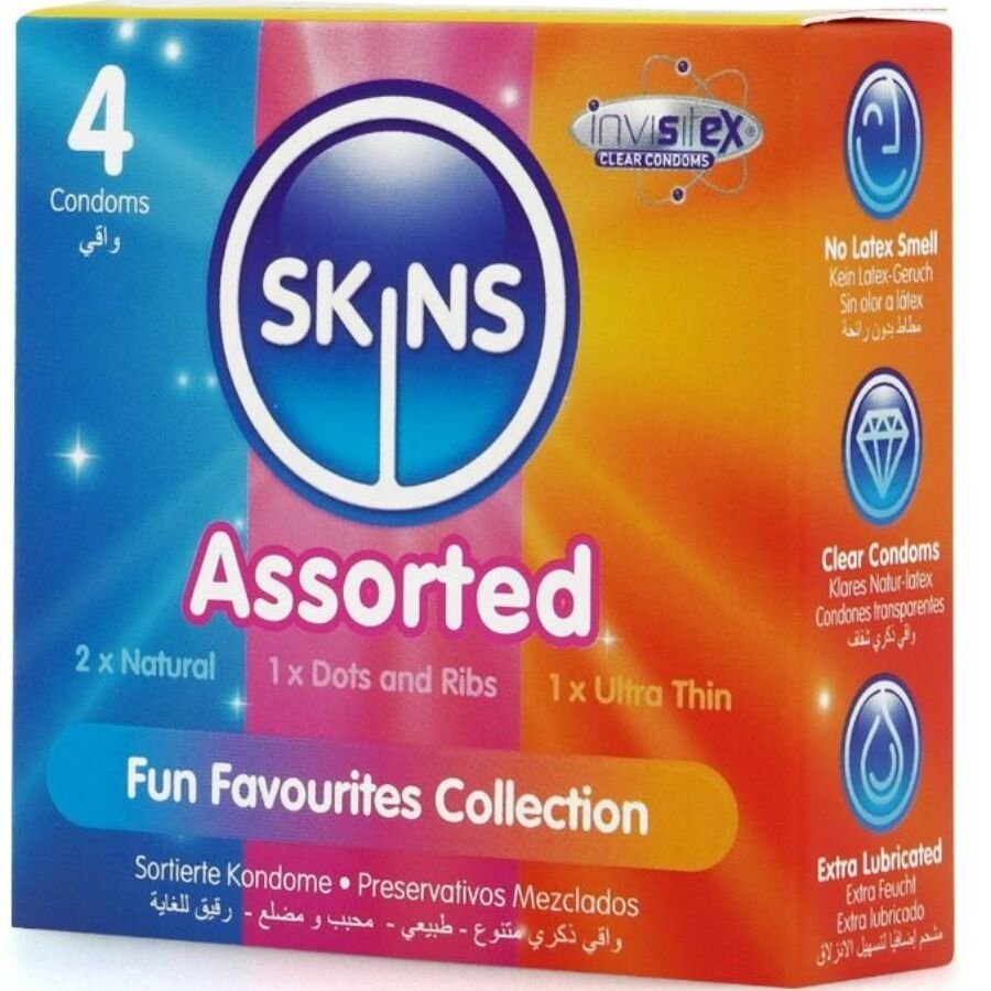 Skins - Confezione da 4 Preservativi Assortiti Premium - immagine 2