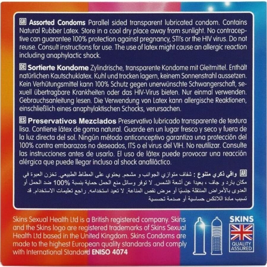 Skins - Confezione da 4 Preservativi Assortiti Premium - immagine 4