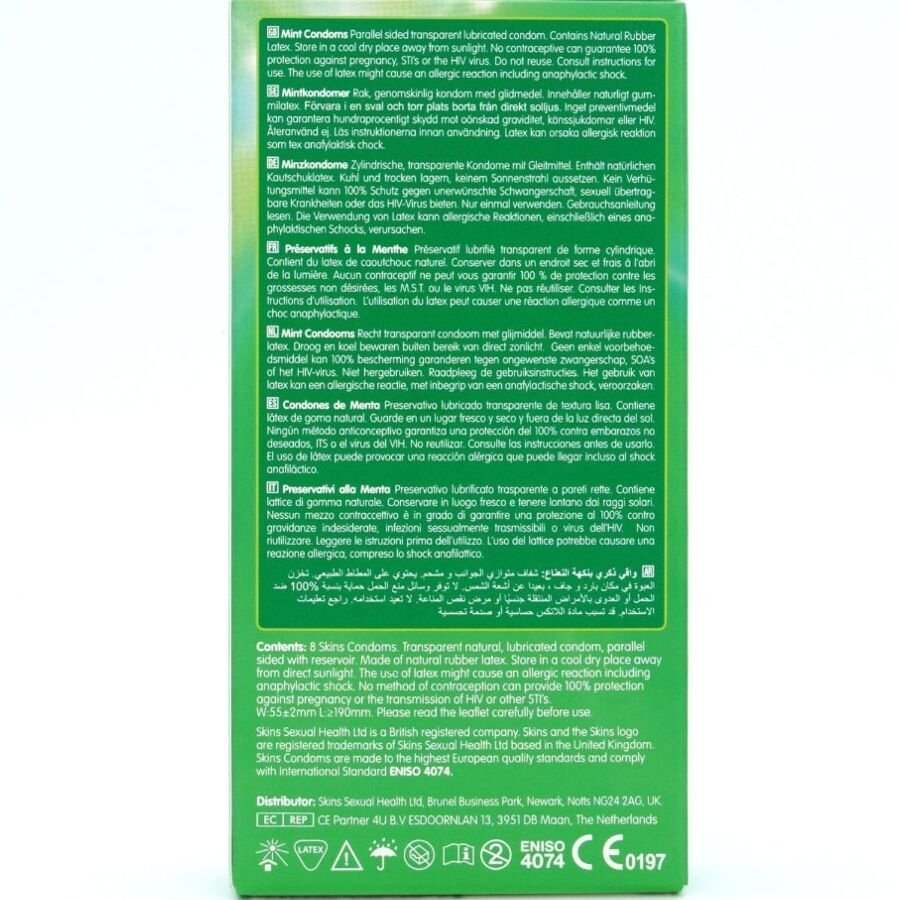 Skins - Preservativi Premium alla Menta Confezione da 8 - immagine 4