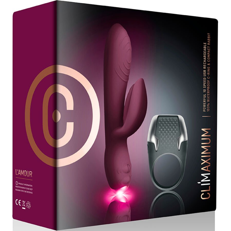 Climaximum - Lamour Kit Vibratore Coniglio + Anello per il Pene a Led - immagine 4