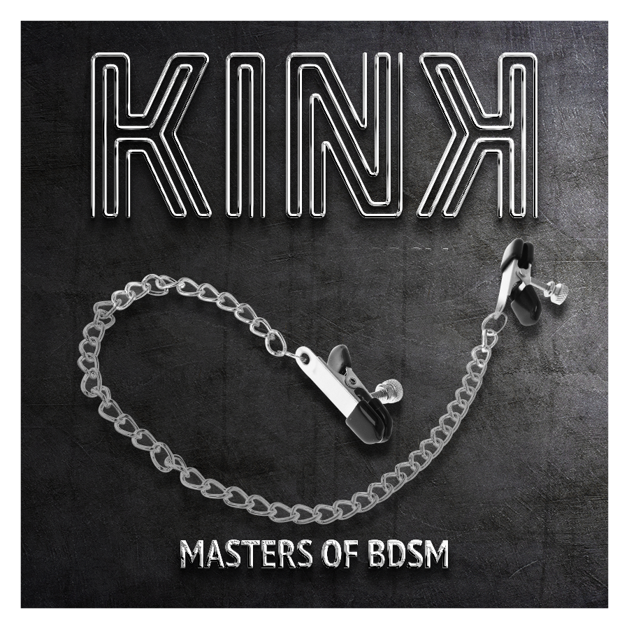 Kink - Morsetti per Capezzoli a Catena Piatta Argento 34 Cm - immagine 6