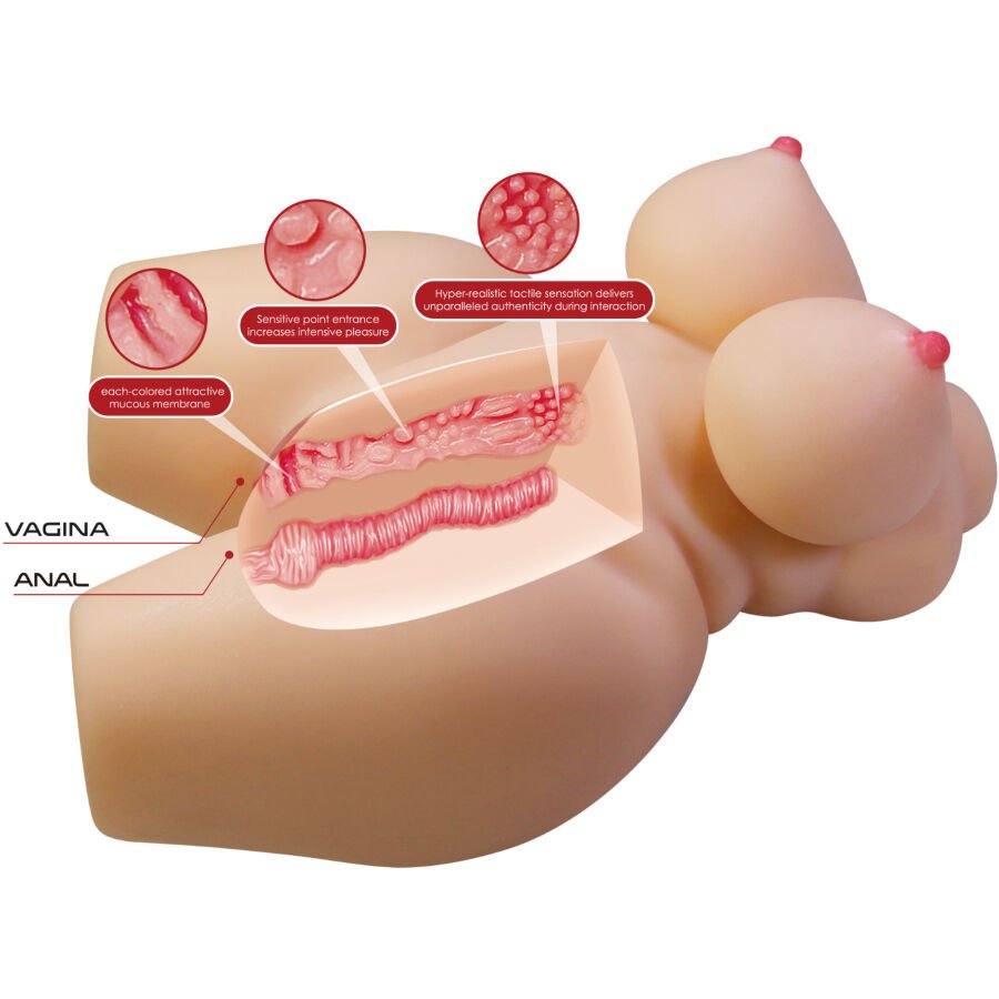 Crazy Bull - Grace Torso Femminile Realistico Vagina E Anale 7,5 Kg - immagine 6