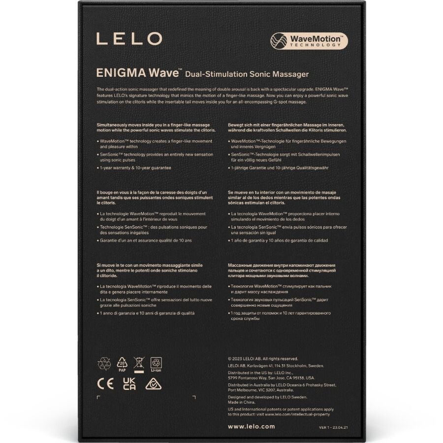 Lelo - Enigma Wave Massaggiatore a Tripla Vibrazione Cyber Purple - immagine 5