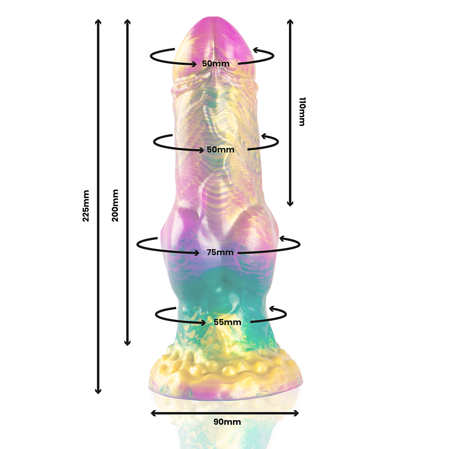 Epic - Dildo Iris con Testicoli Arcobaleno di Piacere - immagine 3