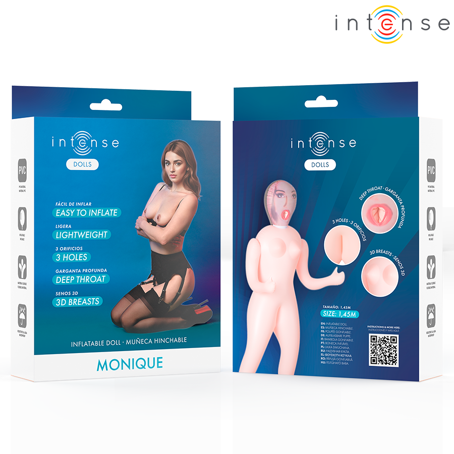 Intense Dolls - Monique Bambola Gonfiabile con Tre Orifizi - immagine 4