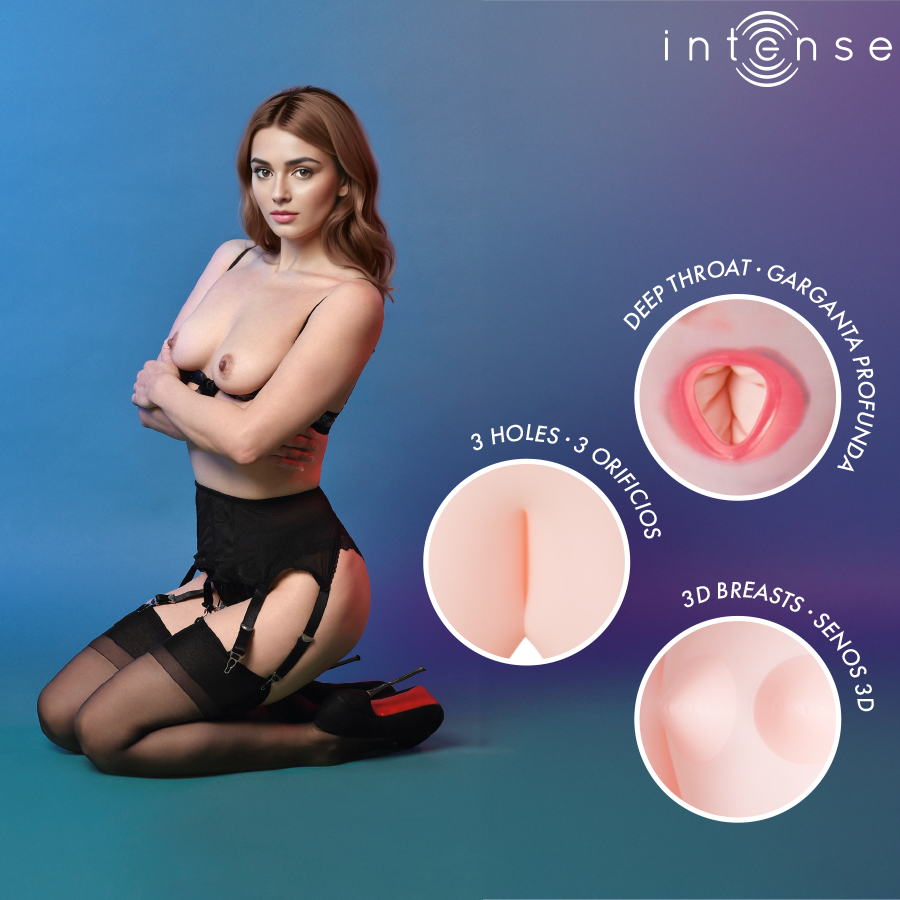 Intense Dolls - Monique Bambola Gonfiabile con Tre Orifizi - immagine 3