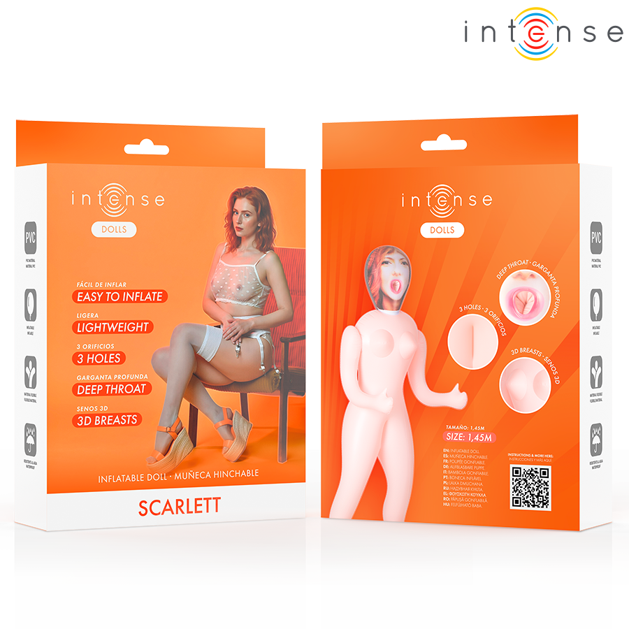 Intense Dolls - Scarlett Bambola Gonfiabile con Tre Orifizi - immagine 3