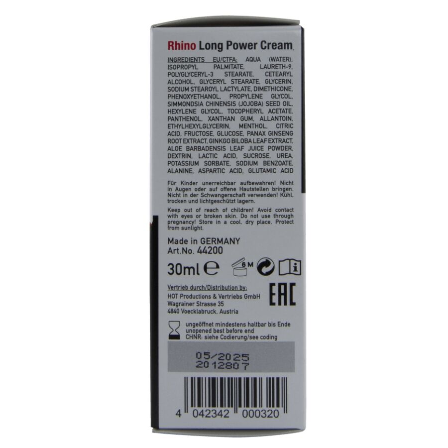 Hot - Rhino Long Power Cream 30 Ml - immagine 5