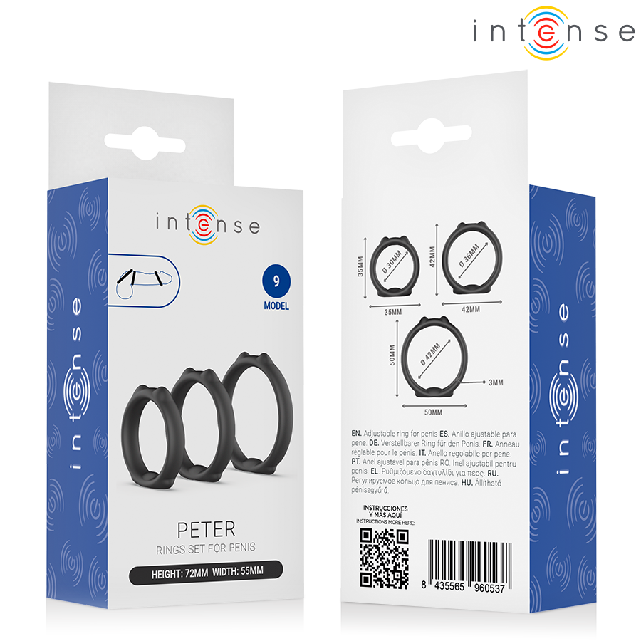 Intense - Peter Set Di 3 Anelli Per Pene Modello 9 - immagine 6