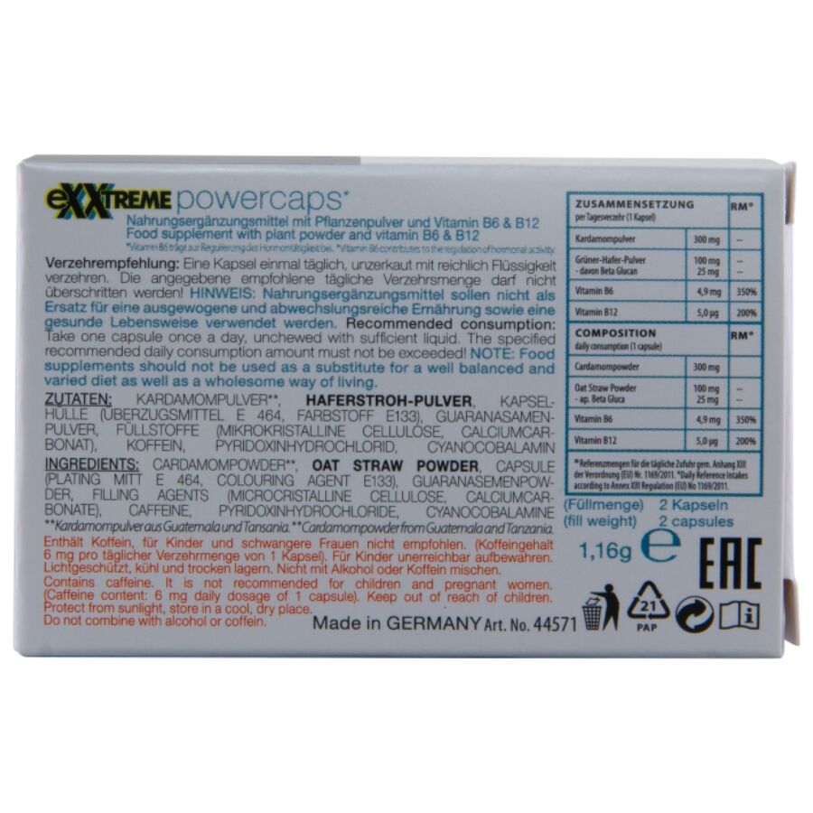 Hot - Exxtreme Power Caps Uomo 2 Unità - immagine 4