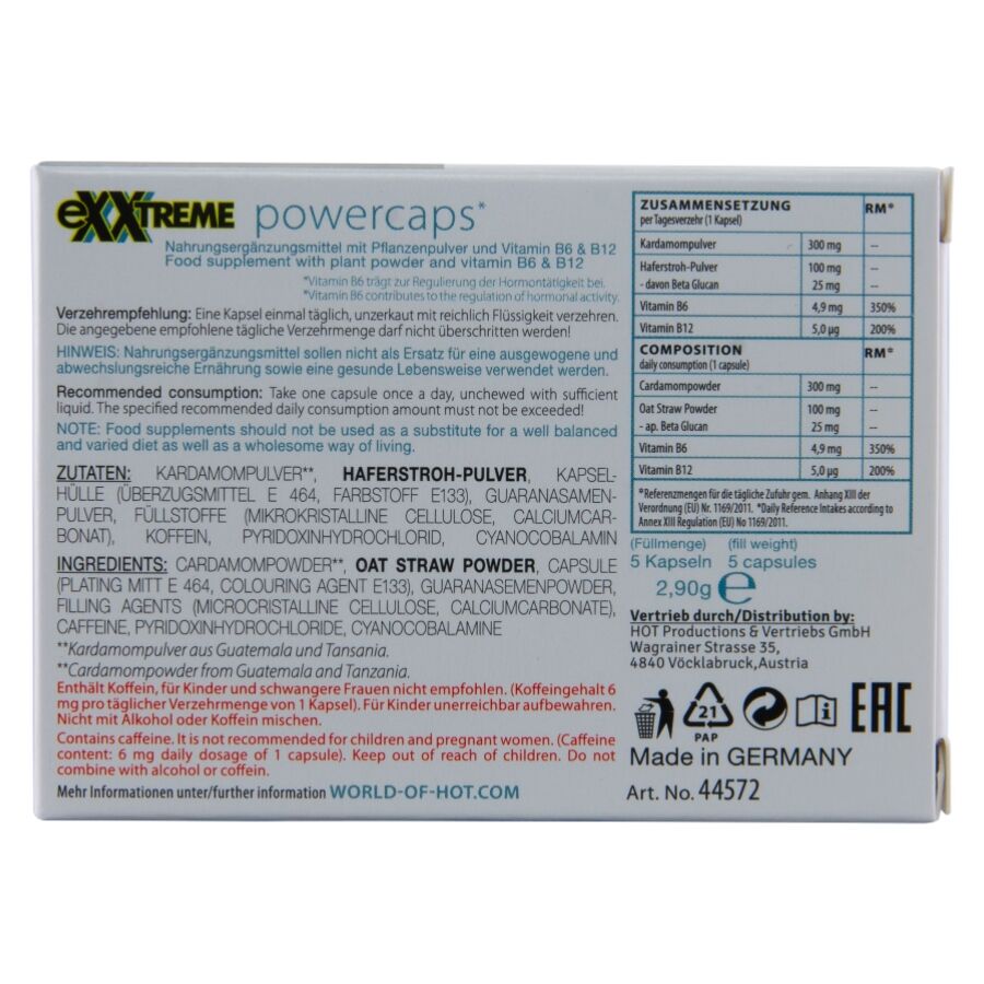 Hot - Exxtreme Power Caps Uomo 5 Unità - immagine 4