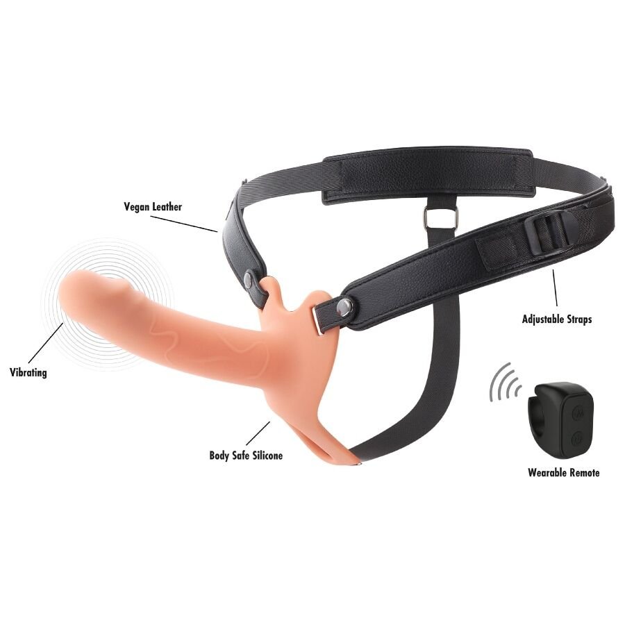 Hidden Desire - Inferno Vibrante Guaina per Pene Strap-On 16 Cm - immagine 3
