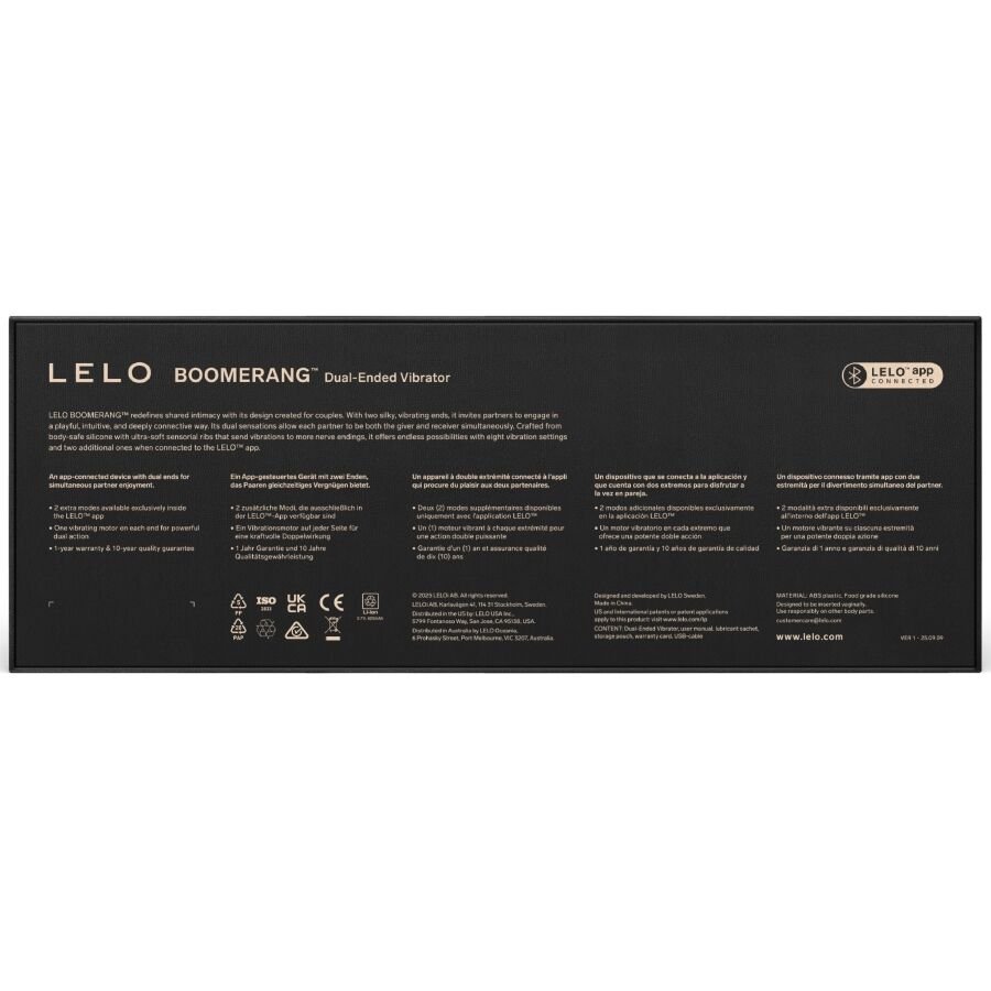 Lelo - Boomerang Vibratore a Doppia Estremità Viola - immagine 5