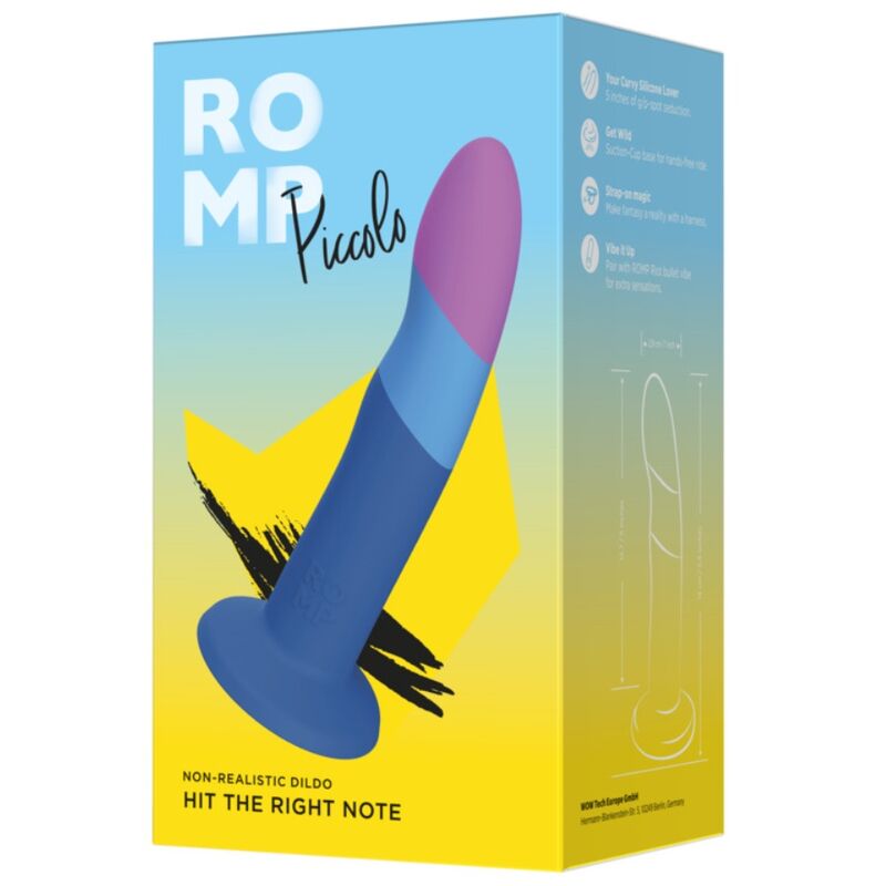 Romp - Dildo in Silicone Piccolo con Ventosa Tricolore 14 Cm - immagine 6