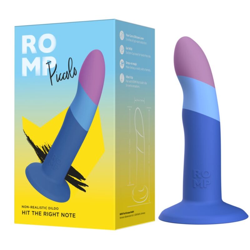 Romp - Dildo in Silicone Piccolo con Ventosa Tricolore 14 Cm - immagine 5