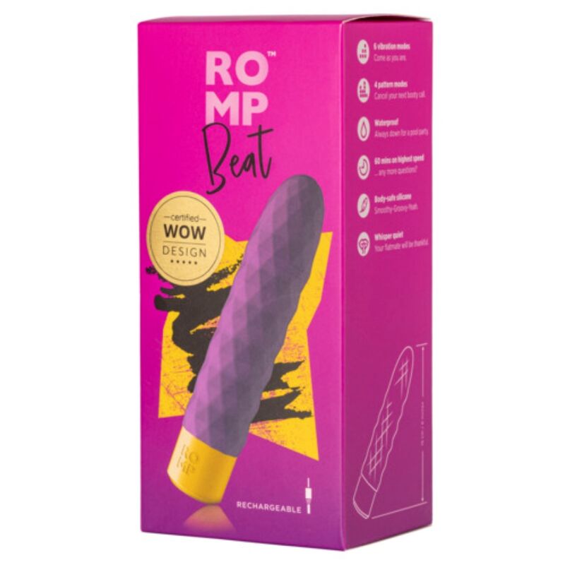 Romp - Beat Mini Proiettile Vibrante Multifunzione Violetto Violet - immagine 5