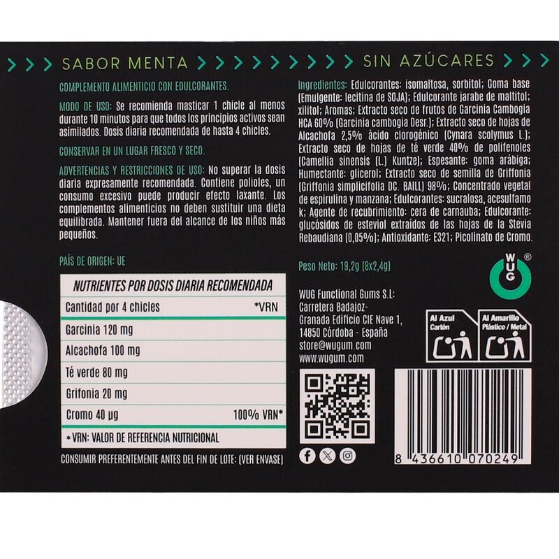 Wug Diet - Controllo Dell'appetito e Riduzione degli Spuntini Blister 8 Unità - immagine 4