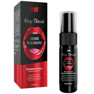 Intt - Spray Orale per Gola Profonda, Più Piacere, Gusto Fragola