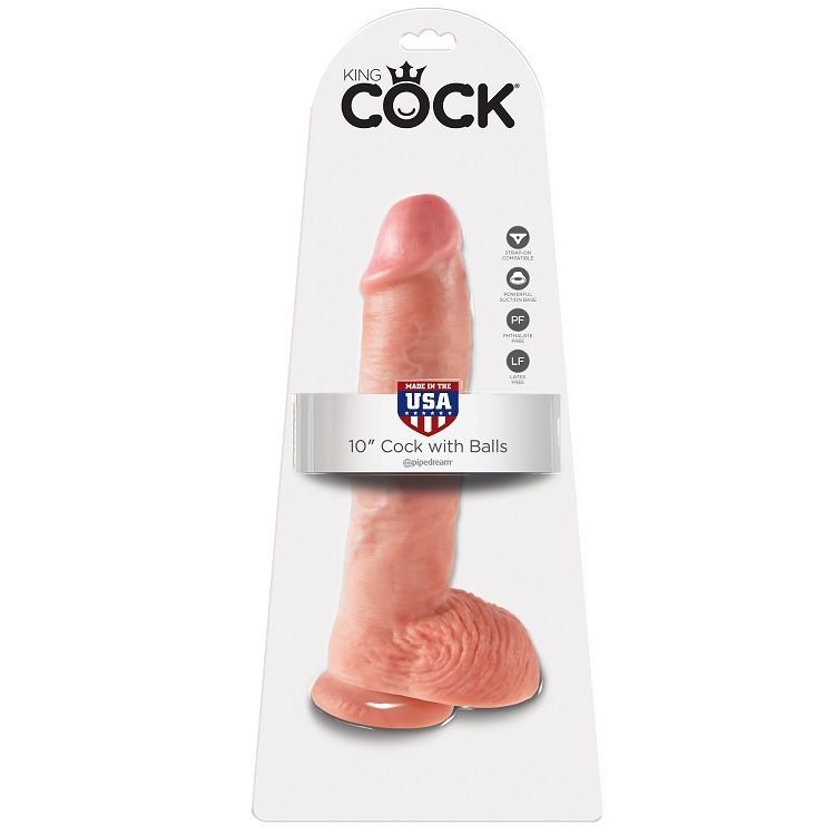 King Cock - 10 Dildo Flesh con Sfere 26.5 Cm - immagine 2