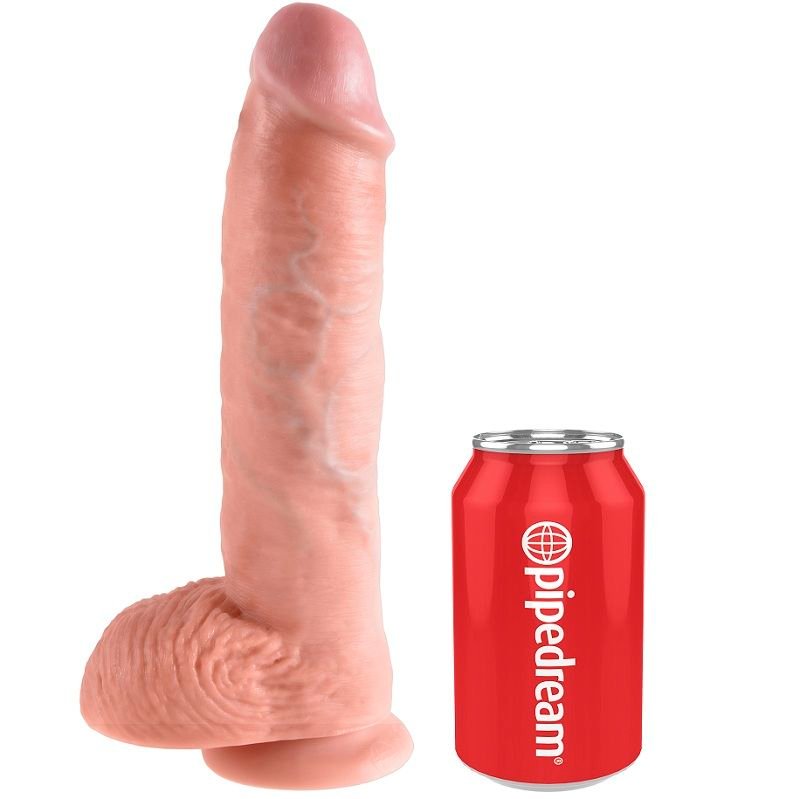 King Cock - 10 Dildo Flesh con Sfere 26.5 Cm - immagine 4