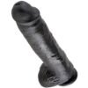 King Cock - Dildo Nero con Sfere 28 Cm