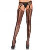 Leg Avenue - Collant con Giarrettiera Esclusivo Nero