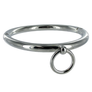 Metal Hard - Collana Bdsm con Anello 10Cm