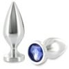 Metal Hard - Plug Anale Metallo Aliminio Colore Cristallo Piccolo 5.71 Cm