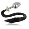 Metal Hard - Plug Anale in Acciaio Metallizzato con Coda 8,89 Cm