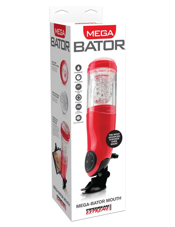 Extreme Toyz - Pdx Mega Bator Usb Masturbatore Maschio Bocca Rosso - immagine 2