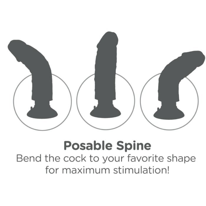 King Cock - Dildo Vibrante con Testicoli 23 Cm Nero - immagine 6