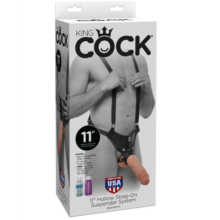 King Cock - Sistema di Regtatura Hollow Strap-On 28 Cm - immagine 2